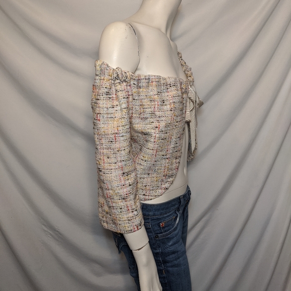 Trina Turk off the shoulder | tie bolero shrug | S - Picture 2 of 8